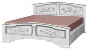 ЕЛЕНА Кровать из массива 1400 с 2-мя ящиками  в Югорске - yugorsk.germes-mebel.ru | фото